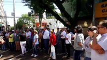 Trabalhadores protestam contra o fim do Ministério do Trabalho