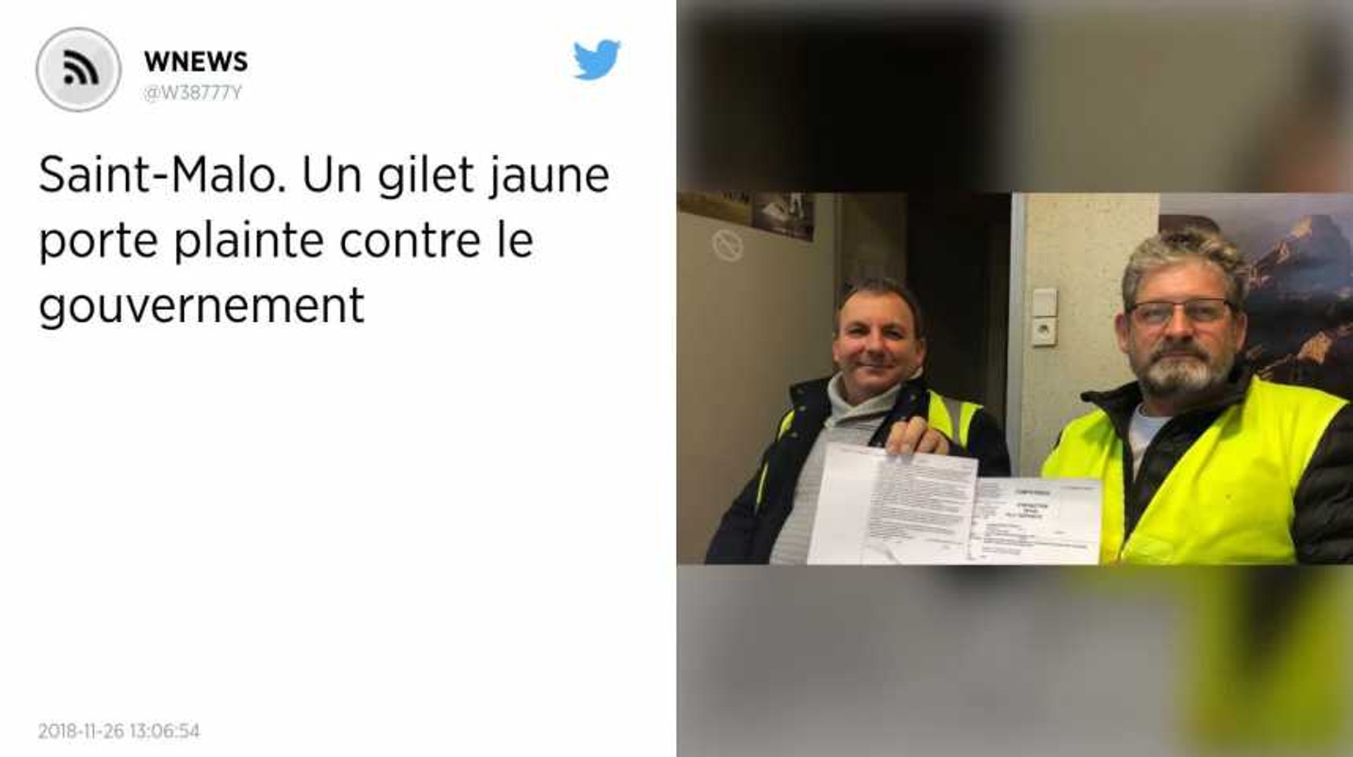 Saint Malo Un Gilet Jaune Porte Plainte Contre Le Gouvernement