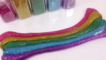 How To Make Colors Foam Clay Glitter Rainbow Slime Toy Learn Color DIY 무지개 폼클레이 액체괴물 만들기