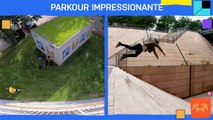 Acrobacias impressionantes de parkour