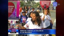 Marcha contra la violencia a las mujeres