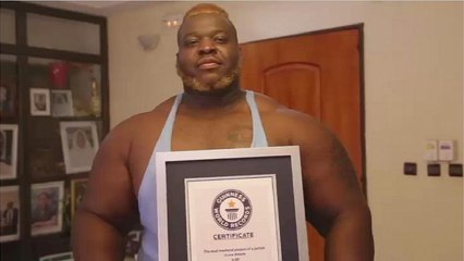 Burkina Faso's strongest man aims for a new world record in "log lift"