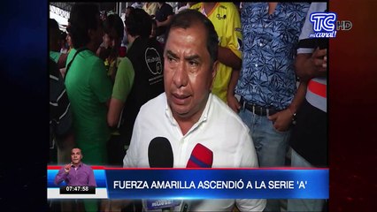 Fuerza Amarilla ascendió a la serie ‘A’