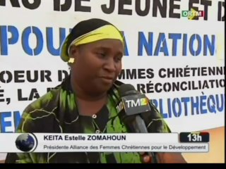 ORTM/L’alliance des femmes chrétiennes pour le développement organise 3 jours de  jeûne et de prière pour la nation malienne avec pour Thème - femme gage de la paix et de sécurité à bamako 