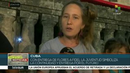 Jóvenes cubanos recuerdan a Fidel Castro a 2 años de su deceso