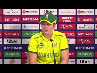 South Africa captain Danevan Niekerk speaks with the media at post match press-conference