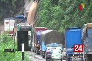 Chanchamayo: intensas lluvias impiden el tránsito vehicular en la Carretera Central