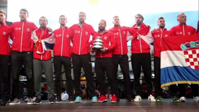 Coppa Davis, bagno di folla per la Croazia campione
