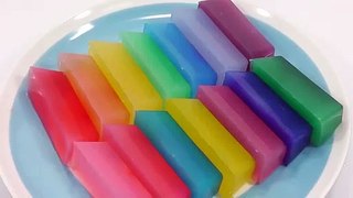 DIY How to Make 'Colors Crayon Gummy Pudding' Learn Colors Jelly Slime Big Ball