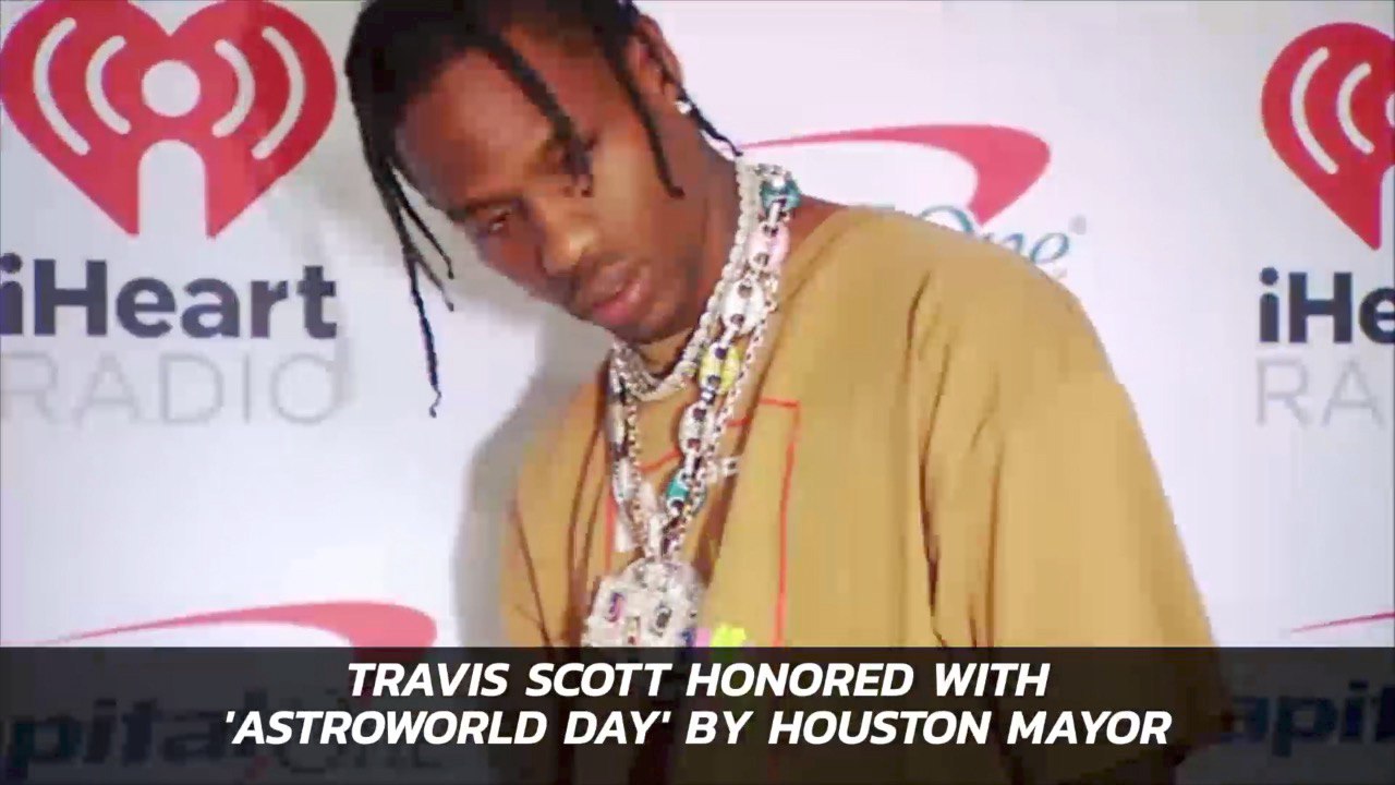 Travis Scott Gets Astroworld Day Award In Houston