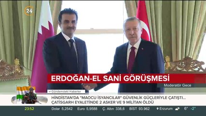 Başkan Erdoğan, El Sani ile bir araya geldi
