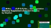 D.O.W.N.L.O.A.D [P.D.F] Securities Regulation Statutory Supplement (Selected Statutes) by Stephen