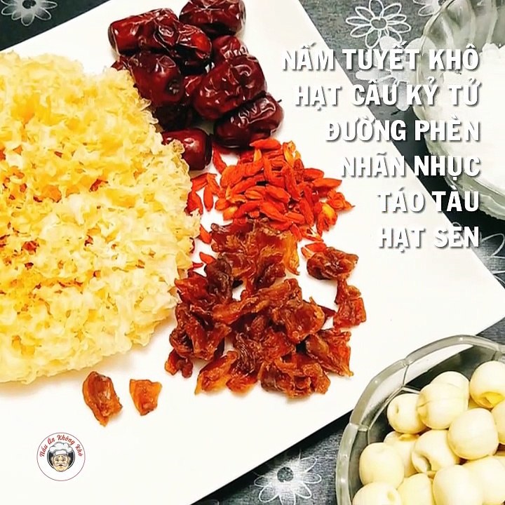Cách nấu CHÈ NẤM TUYẾT HẠT SEN ngon bổ dưỡng giải nhiệt | Nauankhongkho.vn