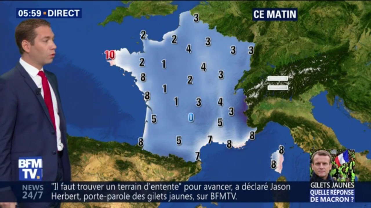 Météo: de la pluie et de la grisaille sur la moitié nord du pays