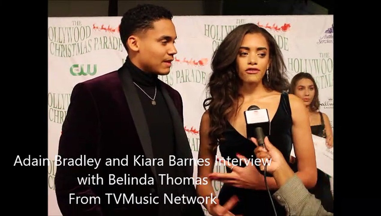 Adain Bradley and Kiara Barnes of The Bold and the Beautiful Interview at 2018 Hollywood Christmas Parade