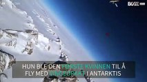 Møt den første kvinnen til å fly med vingedrakt i Antarktis