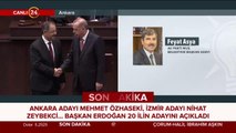 Ankara Büyükşehir Belediye Başkan adayı Mehmet Özhaseki oldu