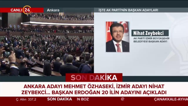 AK Parti'nin İzmir Büyükşehir Belediye Başkan adayı Nihat Zeybekci
