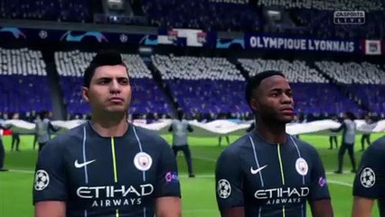 Simulation de Lyon - Manchester City sur FIFA 19