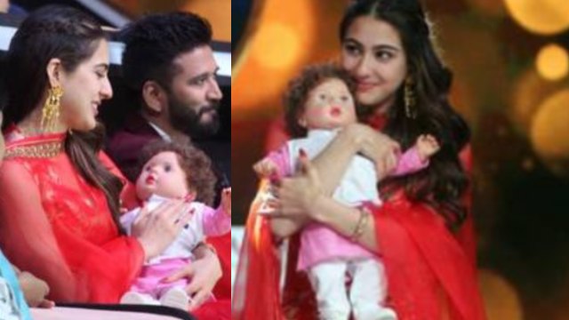 Sara Ali Khan gets Taimur Ali Khan's doll as gift on the sets of Sa Re Ga Ma Pa | FilmiBeat