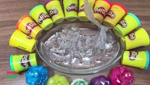 MIXING PLAY DOH INTO CLEAR SLIME| SLIMESMOOTHIE | SATISFYING SLIME VIDEO #5|  BOOM SLIME