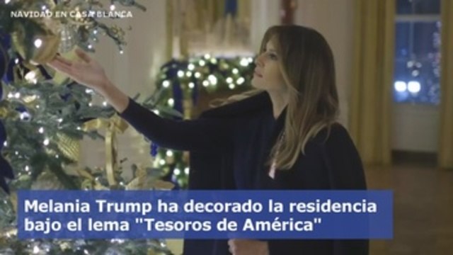 Melania Trump apuesta por patriotismo en decoración navideña de Casa Blanca