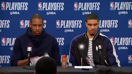 下载视频: Horford & Tatum Postgame conference   Celtics vs Sixers Game 3   May 5, 2018   NBA Playoffs