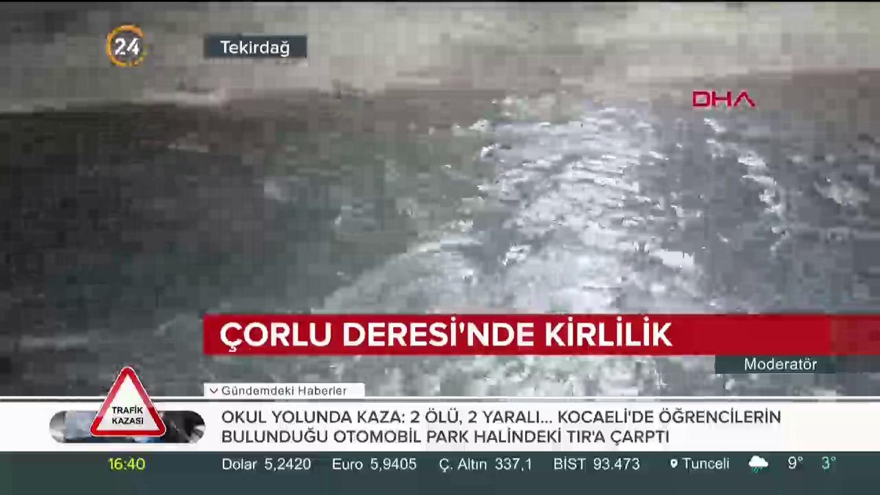 Çorlu Deresi'nde kirlilik