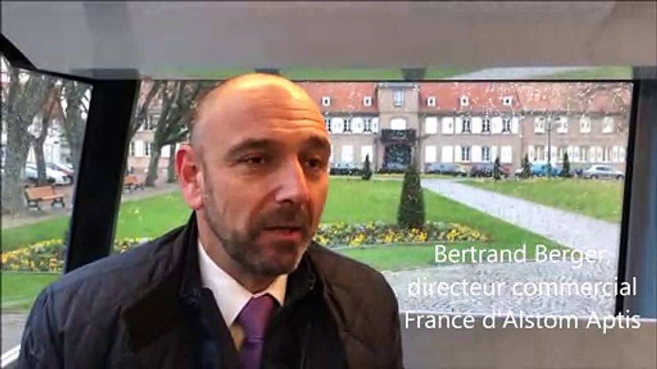 Présentation aux élus de Haguenau du bus électrique d'Alstom