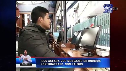IESS aclara que mensajes difundidos por WhatsApp son falsos
