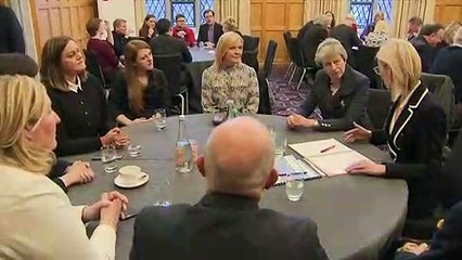 Theresa May visits Queen’s University Belfast