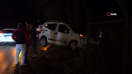 Kontrolden çıkan araç askeri bölgeye girdi