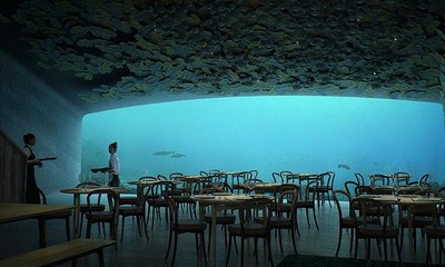 أول مطعم تحت سطح الماء في أوروبا