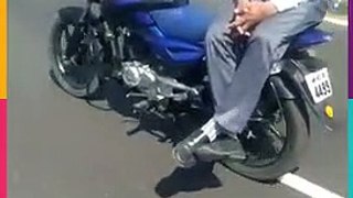 bike stunt  by a young man
