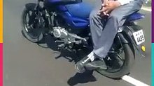 bike stunt  by a young man