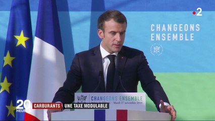 Carburants : Emmanuel Macron évoque une taxe modulable