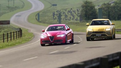Race: Lamborghini Urus VS Alfa Romeo Giulia Quadrifoglio Verde☘.  ✅  ✌