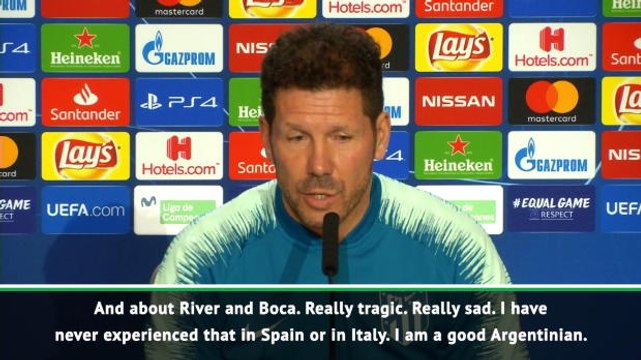 FOOTBALL: Copa Libertadores: River and Boca situation is tragic - Simeone