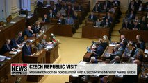 President Moon Jae-in arrives in Prague at start of 3-nation tour