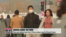 Fine dust and yellow dust from China chokes Korea