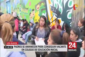 Decenas de niños se quedarían sin estudiar debido a falta de vacantes en colegios