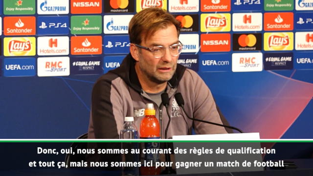 Groupe C - Klopp : "Nous sommes ici pour gagner un match de football"