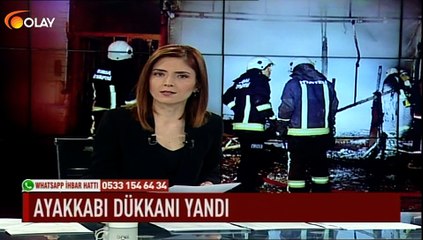 Ayakkabı dükkanı yandı
