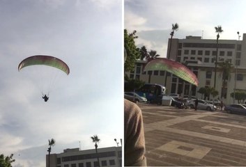 Paraşütçü Böyle Yere Çakıldı