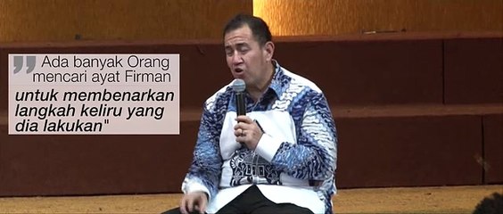 JANGAN MENGGUNAKAN AYAT UNTUK MEMBENARKAN LANGKAH SALAH KITA