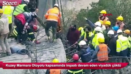 Video herunterladen: Gebze’de viyadük çöktü en az 4 işçi enkaz altında kaldı