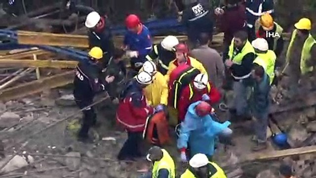 Kuzey Marmara Otoyolu İnşaatında Beton Blok Çöktü, Kurtarma Çalışmaları Devam Ediyor