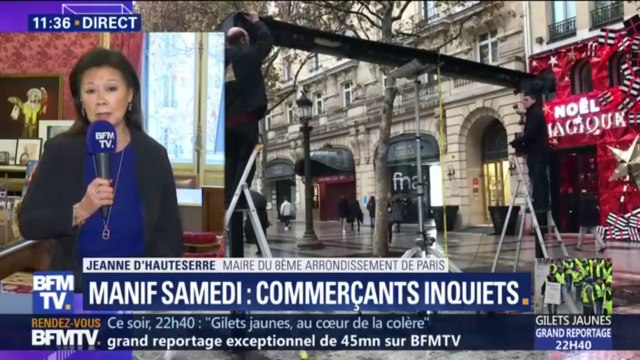 Manifestation de samedi à Paris: la maire du 8e arrondissement craint que les commerçants en payent encore les conséquences