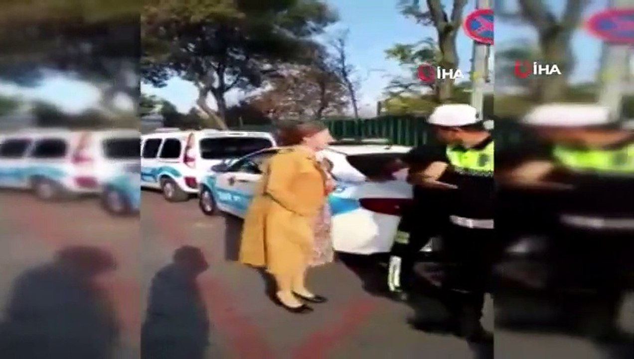 Ehliyetsiz Yakalanan Kadın Öğretmen Çığlık Çığlığa Bağırdı! İşte O Anlar...