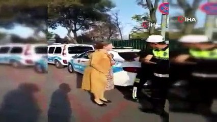Trafik cezası kesilen öğretmen, çığlık atarak kendinden geçti